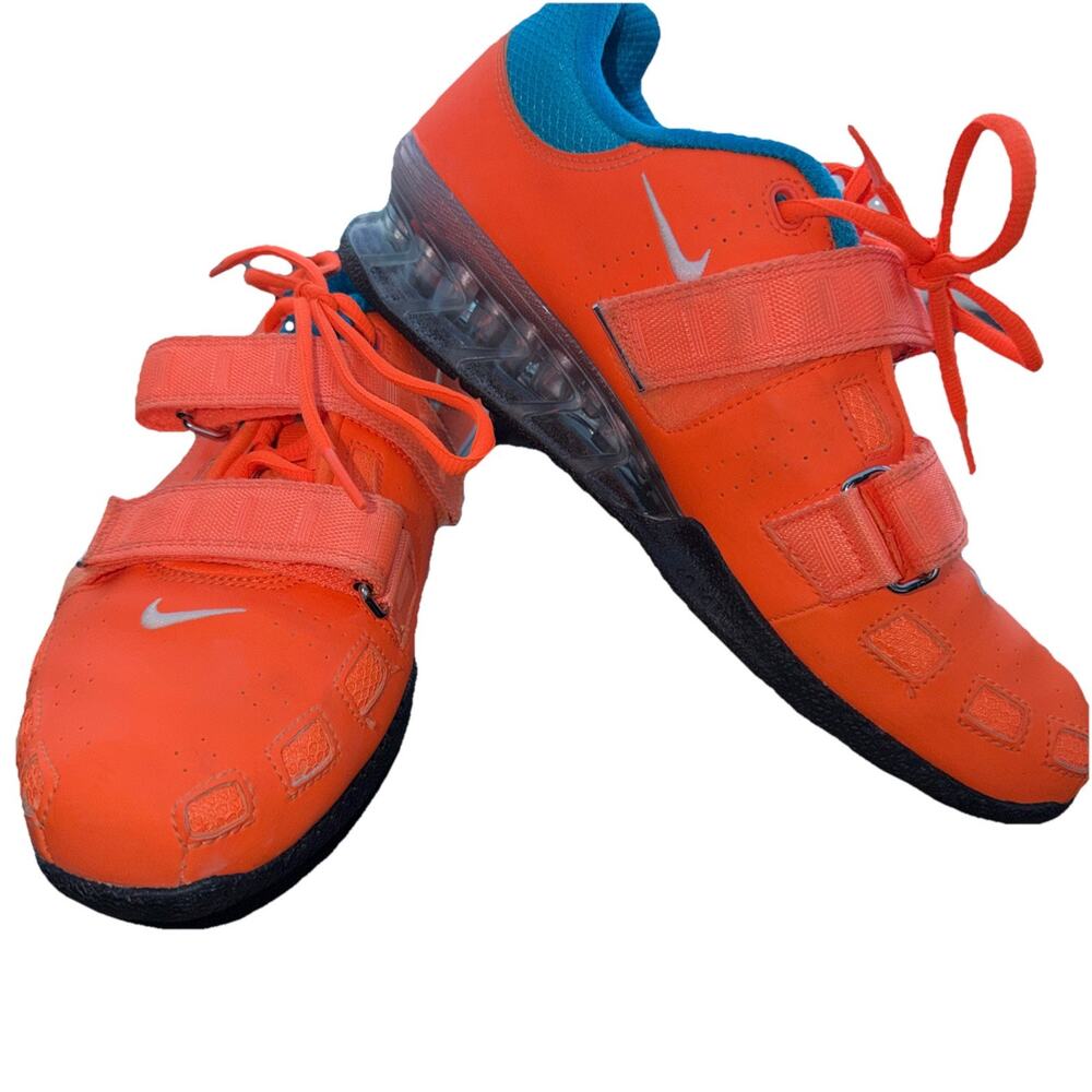 Nike Romaleos 2 Men Size 8 M Weightlifting Shoes Orange 476927 814 Power Bridge